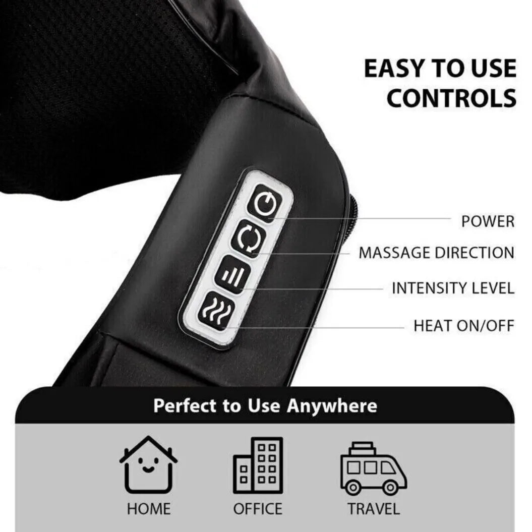 Wireless Neck & Back Shiatsu Massager