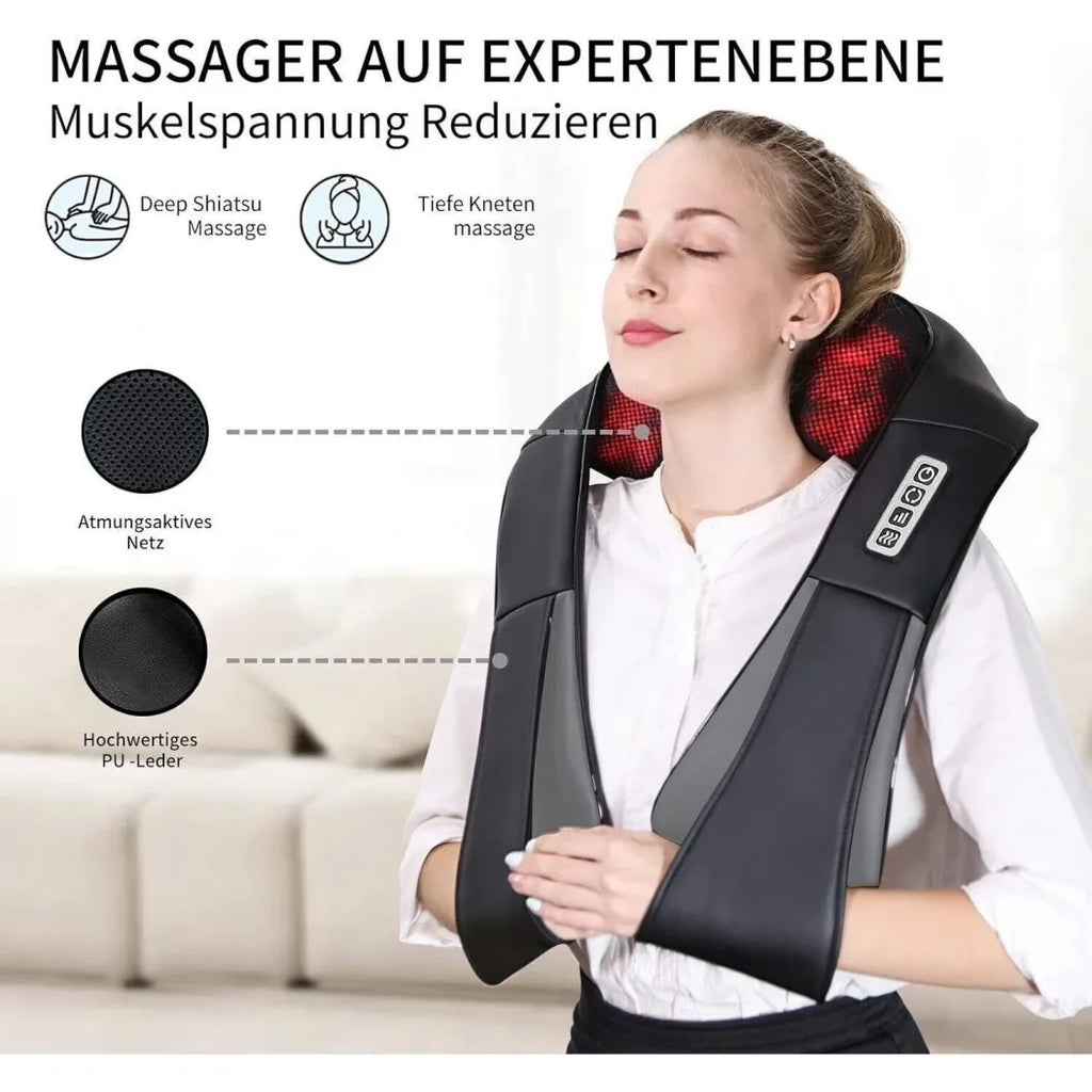 Wireless Neck & Back Shiatsu Massager