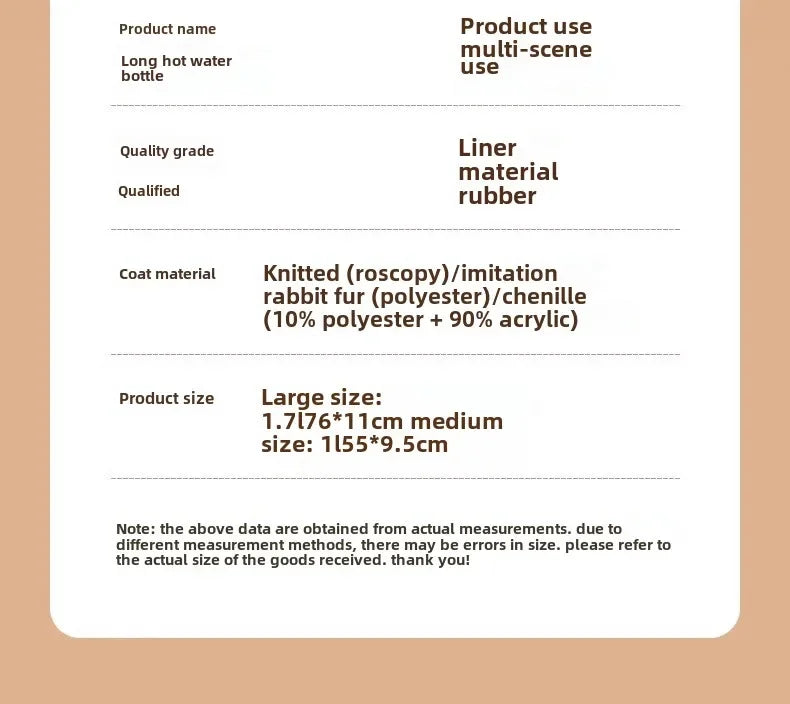 Extra-Long Hot Water Bottle