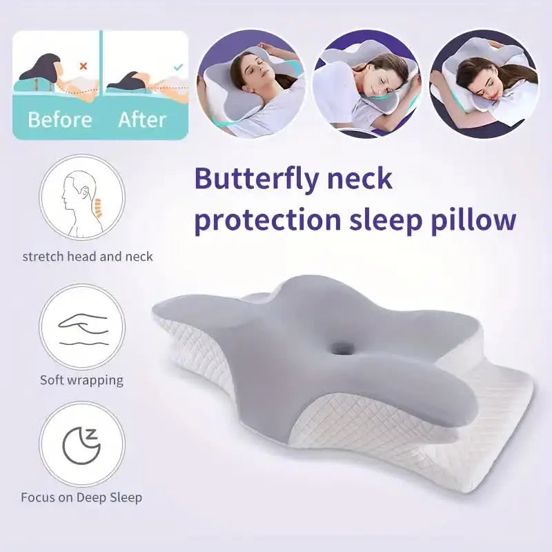 Butterfly Memory Foam Neck Pillow
